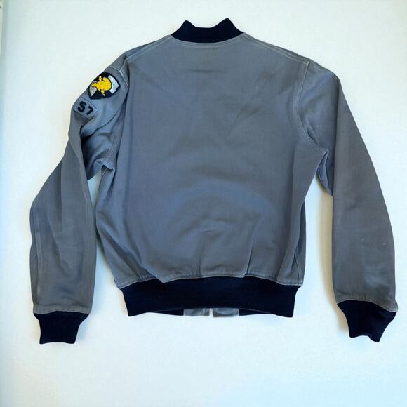 Vintage West Point Cadet Jacket Bomber Style Men's M/L Grey Athletic Letter 1957 - Picture 2 of 7